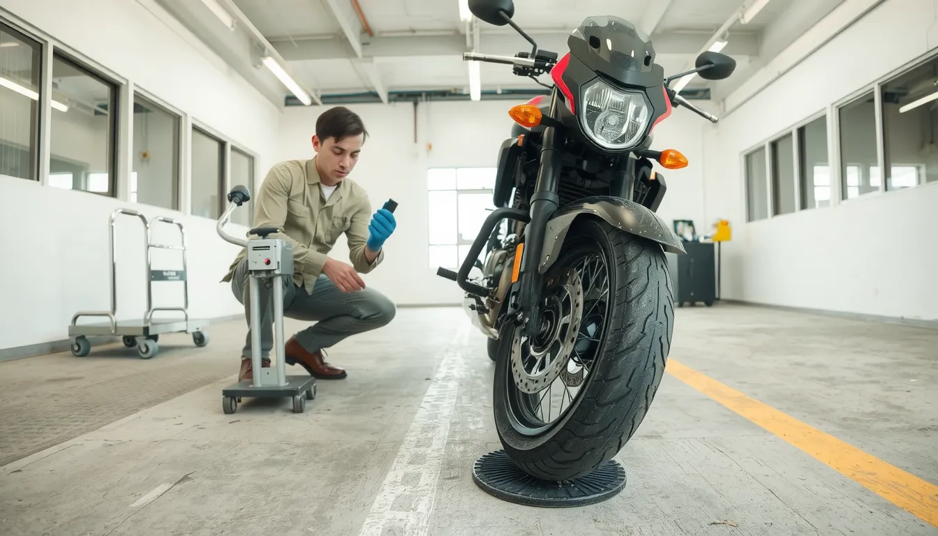 controle technique moto suspendu